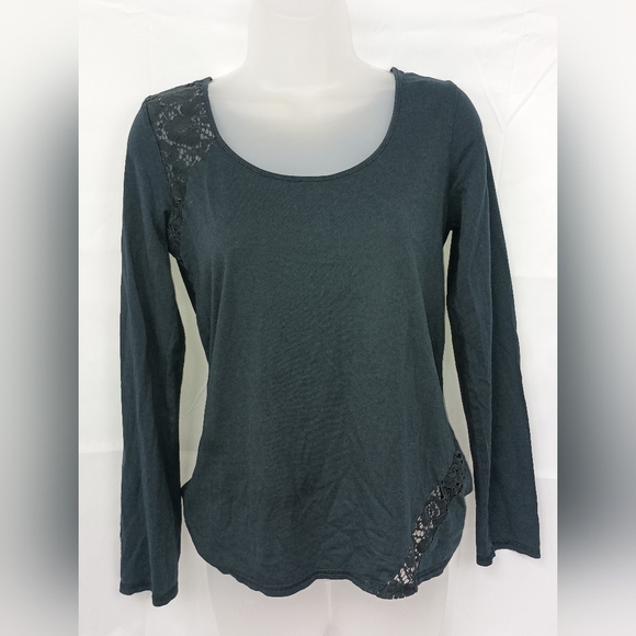 2 FOR $30 VOLCOM Black Lace Whimsigoth Fairycore Accent Top (#620) - Picture 1 of 7